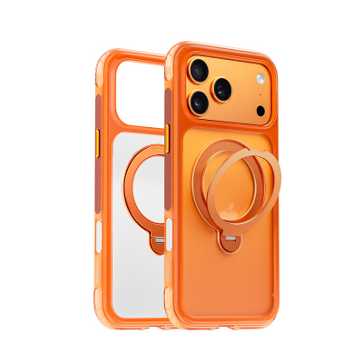 Apple iPhone 17 Pro Max Kılıf Wiwu AS-203 AeroShield Ultra Serisi M-safe Şarj Özellikli Airbag Tasarımlı Standlı Kapak - 3