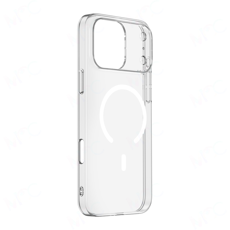 Apple iPhone 17 Pro Max Kılıf Zore M-safe Şarj Özellikli Şeffaf Kamera Çerçeveli Porto Kapak - 3