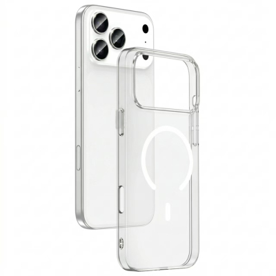 Apple iPhone 17 Pro Max M-Safe Charging Enabled Transparent Zore London Hard PC Case - 1