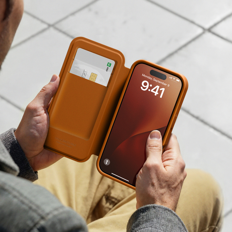 Apple iPhone 17 Pro Max PU Kartlıklı Kapaklı Amazingthing Glamour Foilo Serisi Kılıf - 23