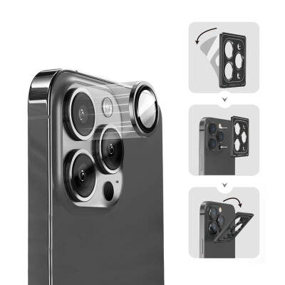 Apple iPhone 17 Pro Max​ Wiwu Lens Guard Metal Kamera Lens Koruyucu - 6
