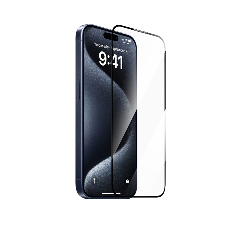 Apple iPhone 17 Pro Max Wiwu SQ-008 Oleophobic Easy Install Impact Resistant Tempered Glass Screen Protector + Easy Application Tool - 7