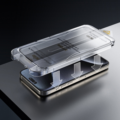 Apple iPhone 17 Pro Max Wiwu Wi-SQ009 Easy Install iPrivacy 360° Anti-Peep Oleophobic Tempered Glass Screen Protector + Easy Application Tool - 11