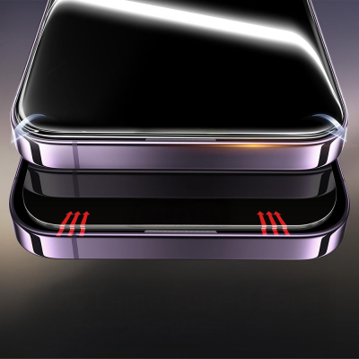 Apple iPhone 17 Pro Max Zore 2.5D Oliv Privacy Temperli Cam Ekran Koruyucu + Kolay Uygulama Aparatı - 3