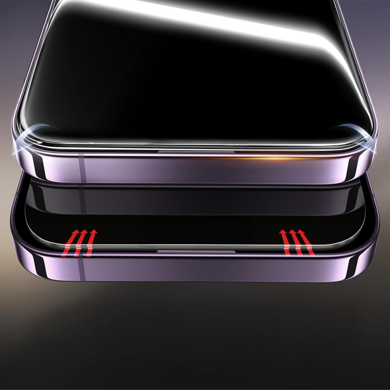 Apple iPhone 17 Pro Max Zore 2.5D Oliv Privacy Temperli Cam Ekran Koruyucu + Kolay Uygulama Aparatı - 3