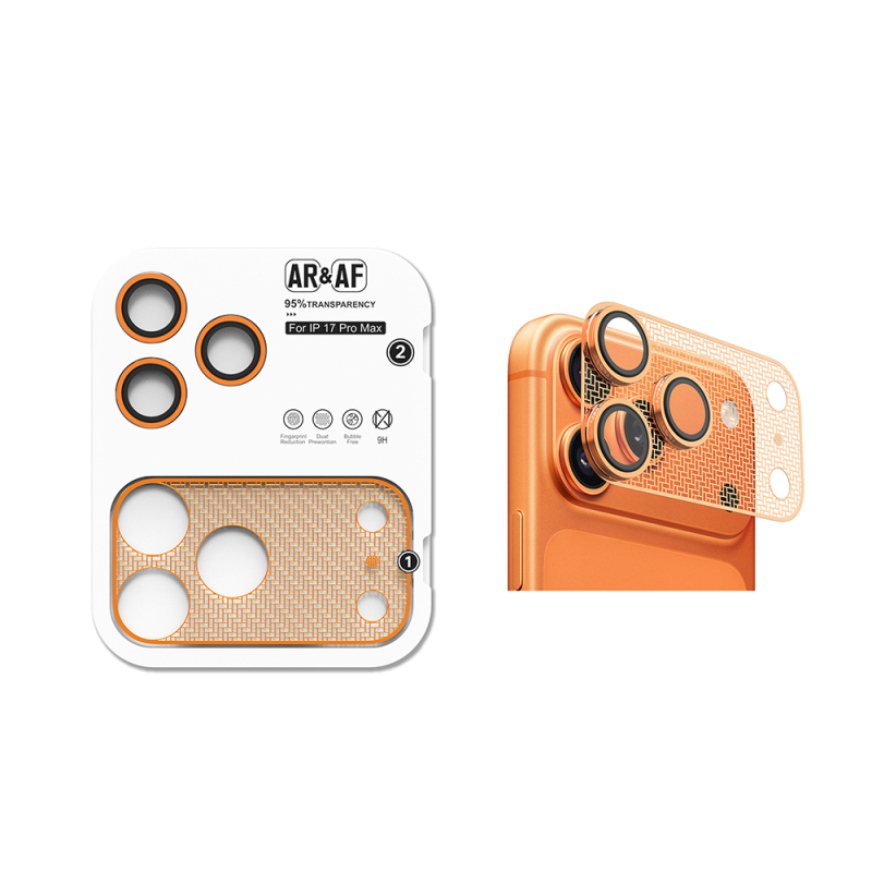 Apple iPhone 17 Pro Max Zore CL-22 Parmak İzi Bırakmayan Anti-Reflective 2in1 Kamera Lens Koruyucu - 1