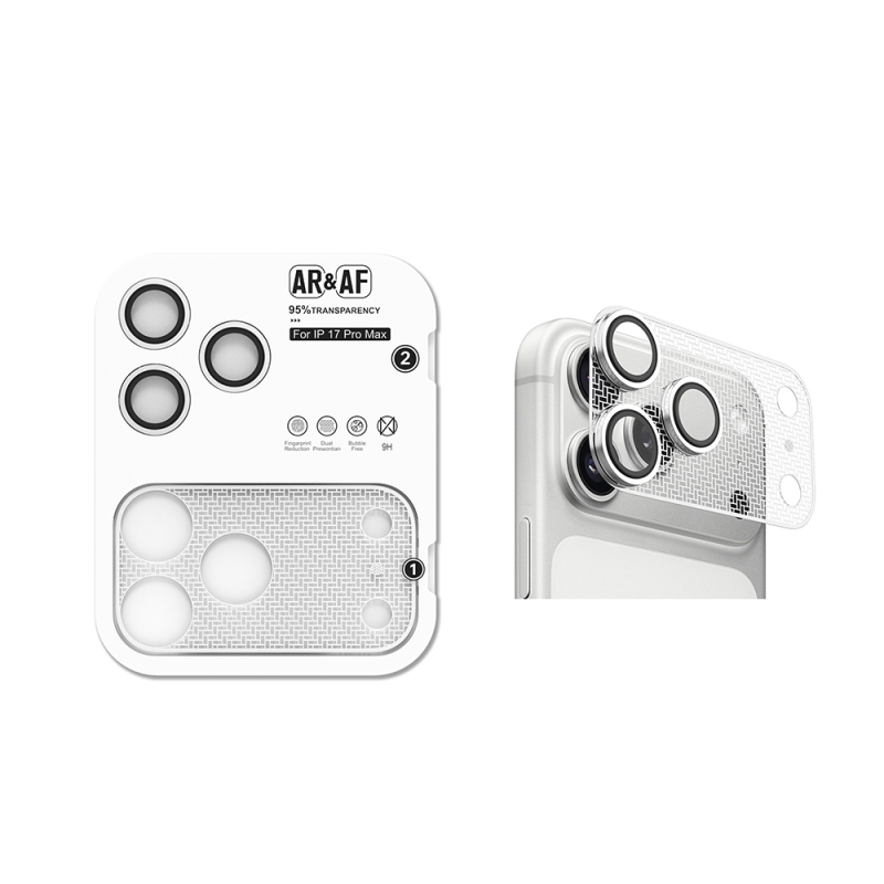 Apple iPhone 17 Pro Max Zore CL-22 Parmak İzi Bırakmayan Anti-Reflective 2in1 Kamera Lens Koruyucu - 2