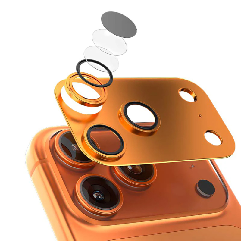 Apple iPhone 17 Pro Mohseven Alüminyum Kaplamalı Safir Anti Reflective Kamera Lens Koruyucu - 5