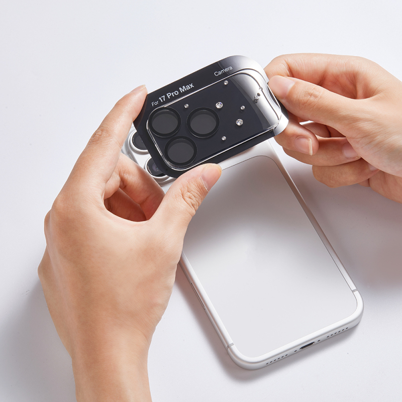 Apple iPhone 17 Pro Pynana Diamond Sky Serisi Taşlı Kamera Lens Koruyucu - 7