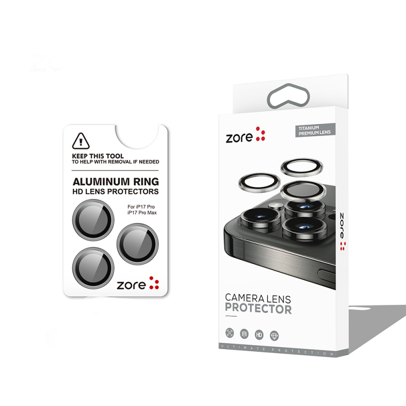 Apple iPhone 17 Pro Zore CL-12 Premium Safir Parmak İzi Bırakmayan Anti-Reflective Kamera Lens Koruyucu - 4
