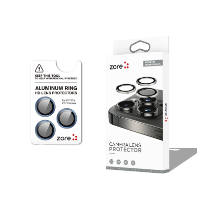 Apple iPhone 17 Pro Zore CL-12 Premium Safir Parmak İzi Bırakmayan Anti-Reflective Kamera Lens Koruyucu - 5