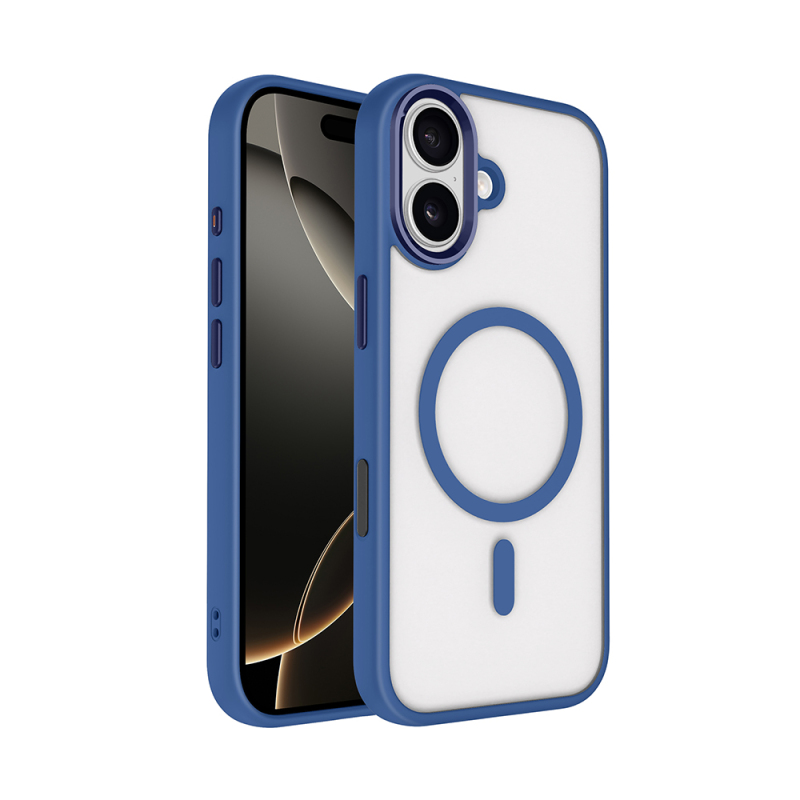 Apple iPhone 17 Wireless Charging Case Zore Chrome M-safe Silicone Cover - 4