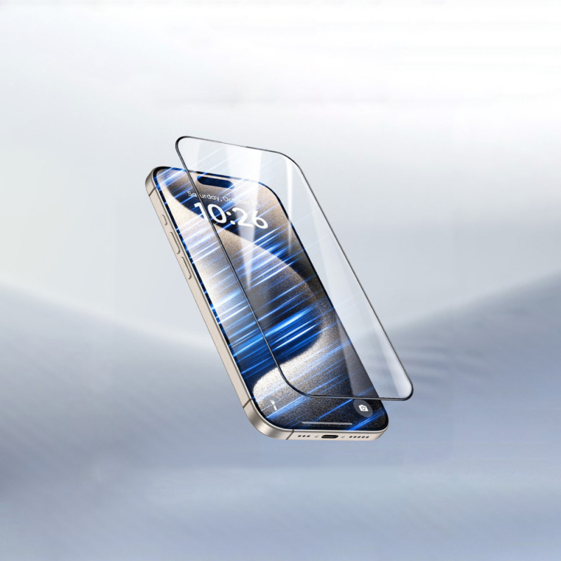 Apple iPhone 17 Wiwu GT-009 Polymer Oleophobic Coating Transparent Smooth Tempered Glass Screen Protector - 3