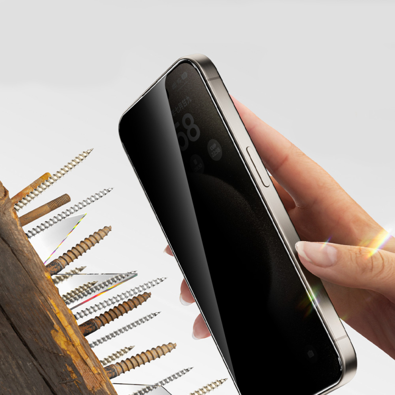 Apple iPhone 17 Zore 2.5D Oliv Privacy Temperli Cam Ekran Koruyucu + Kolay Uygulama Aparatı - 4