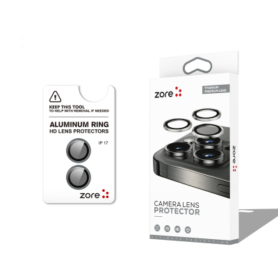 Apple iPhone 17 Zore CL-12 Premium Safir Parmak İzi Bırakmayan Anti-Reflective Kamera Lens Koruyucu - 6