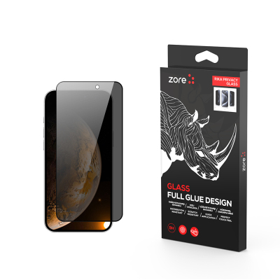 Apple iPhone 17 Zore Rika Premium Privacy Temperli Cam Ekran Koruyucu - 1