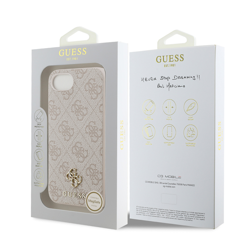 Apple iPhone 17E Case Guess Original Licensed M-safe Charging Feature Small 4G Classic Cover - 8