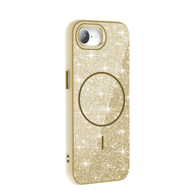 Apple iPhone 17E Case M-safe Charging Enabled Glowing Glitter Zore Okso Cover - 9