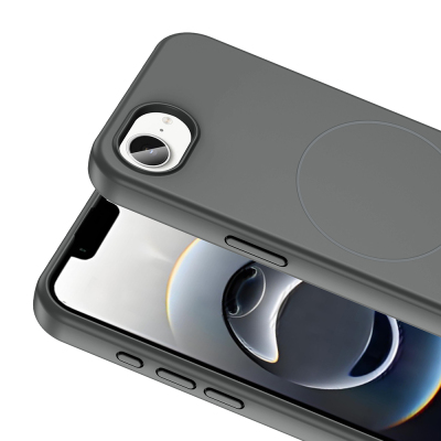 Apple iPhone 17E Case M-safe Charging Enabled Liquid Technology Wipeable Hard Cover Zore Kiwi - 8