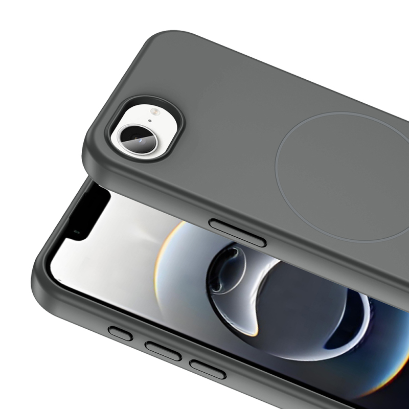 Apple iPhone 17E Case M-safe Charging Enabled Liquid Technology Wipeable Hard Cover Zore Kiwi - 8