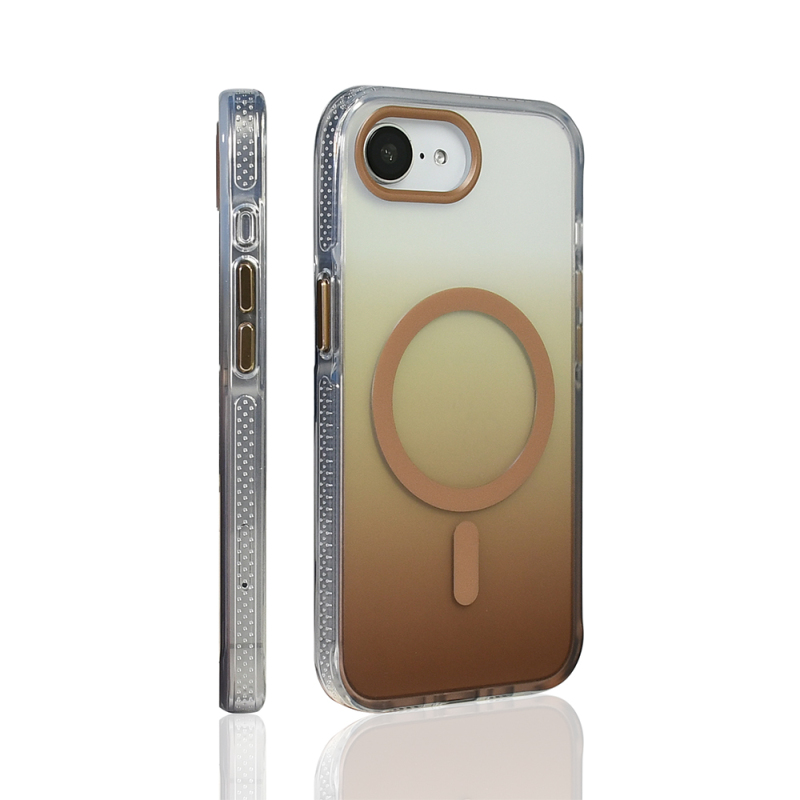 Apple iPhone 17E Case M-safe Charging Enabled Transparent Gradient Zore Toros Cover - 16