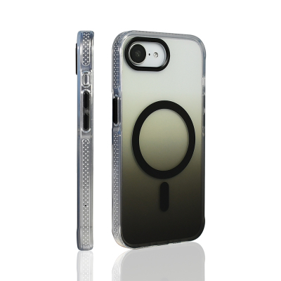 Apple iPhone 17E Case M-safe Charging Enabled Transparent Gradient Zore Toros Cover - 18