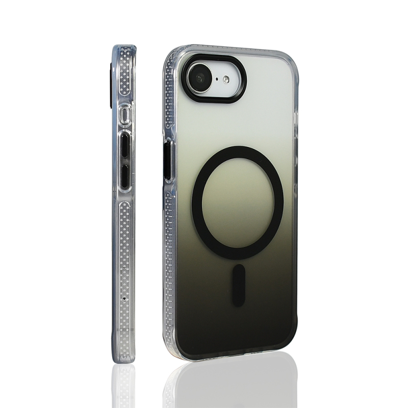 Apple iPhone 17E Case M-safe Charging Enabled Transparent Gradient Zore Toros Cover - 18