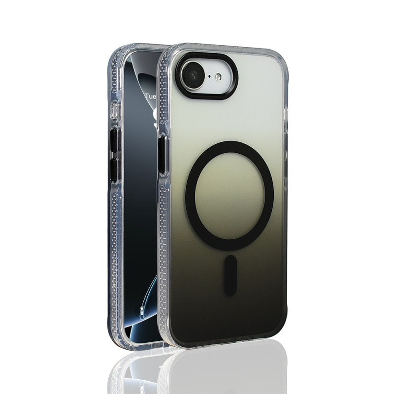 Apple iPhone 17E Case M-safe Charging Enabled Transparent Gradient Zore Toros Cover - 4