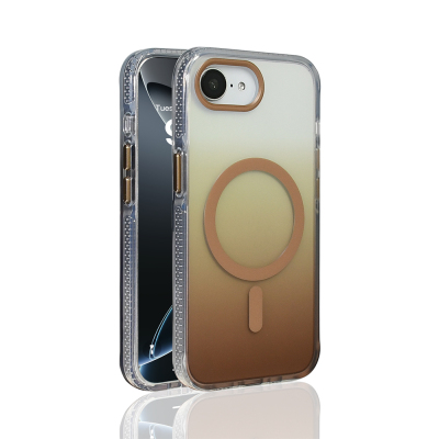 Apple iPhone 17E Case M-safe Charging Enabled Transparent Gradient Zore Toros Cover - 8