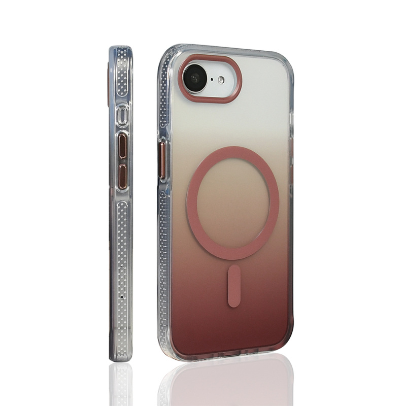 Apple iPhone 17E Case M-safe Charging Enabled Transparent Gradient Zore Toros Cover - 13