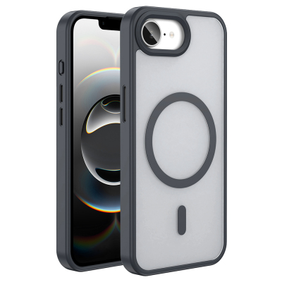 Apple iPhone 17E Case M-safe Charging Feature Matte Back Zore Sio Cover - 1