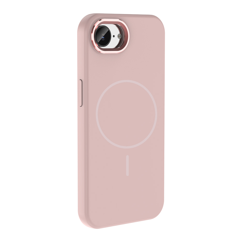 Apple iPhone 17E Case M-Safe Charging Feature Metal Camera Frame Zore Edi Silicone Cover - 12