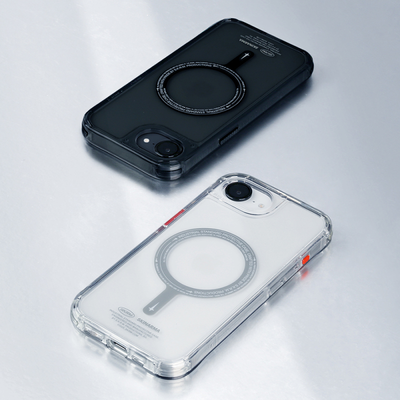 Apple iPhone 17E Case with M-safe Charging Feature, Transparent Airbag Design, Skinarma Saido Cover - 12