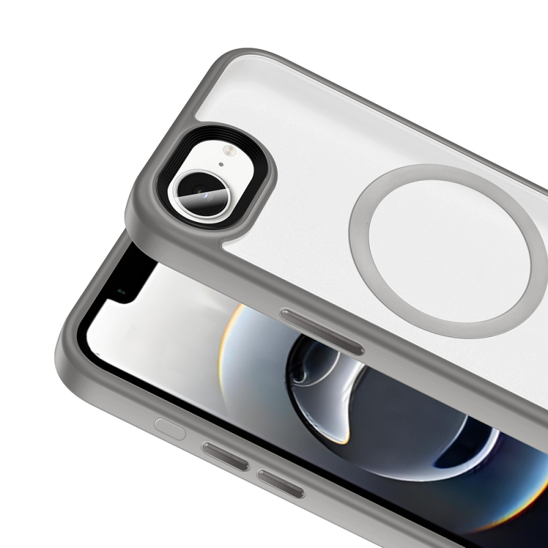 Apple iPhone 17E Case with Matte Back and Wireless Charging Feature - Zore Fleet M-safe Cover - 6