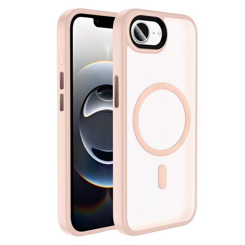 Apple iPhone 17E Case with Matte Back and Wireless Charging Feature - Zore Fleet M-safe Cover - 3