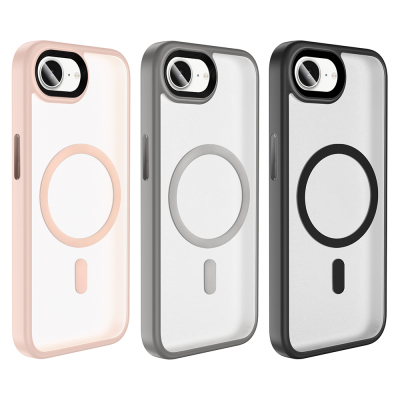 Apple iPhone 17E Case with Matte Back and Wireless Charging Feature - Zore Fleet M-safe Cover - 10