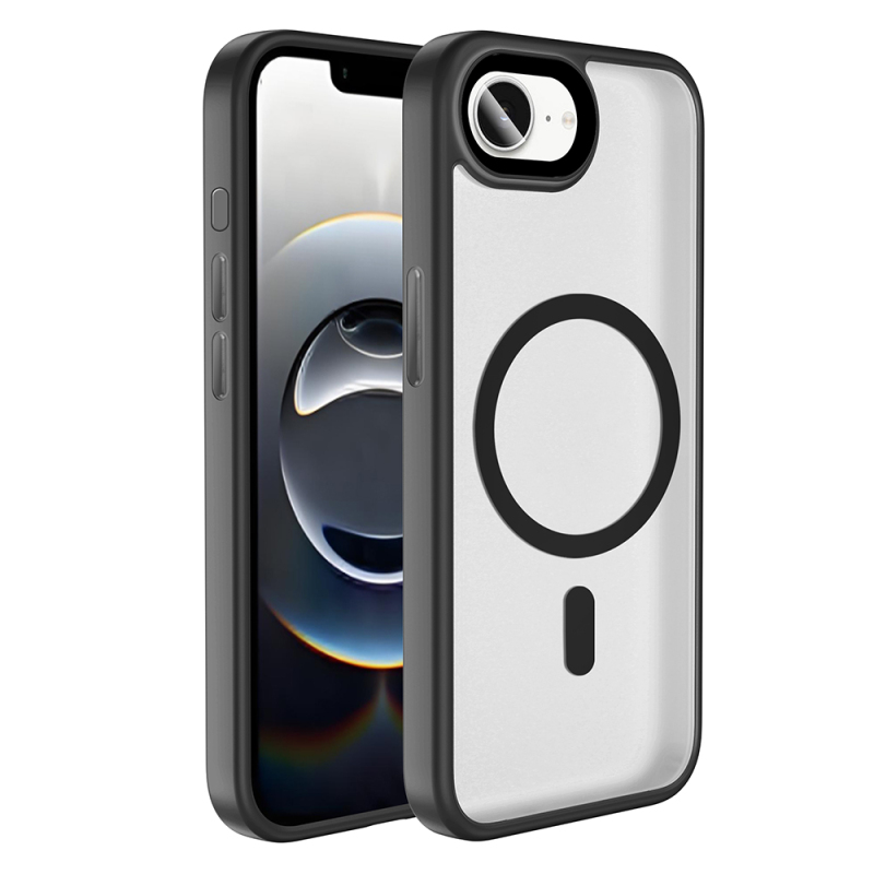 Apple iPhone 17E Case with Matte Back and Wireless Charging Feature - Zore Fleet M-safe Cover - 4