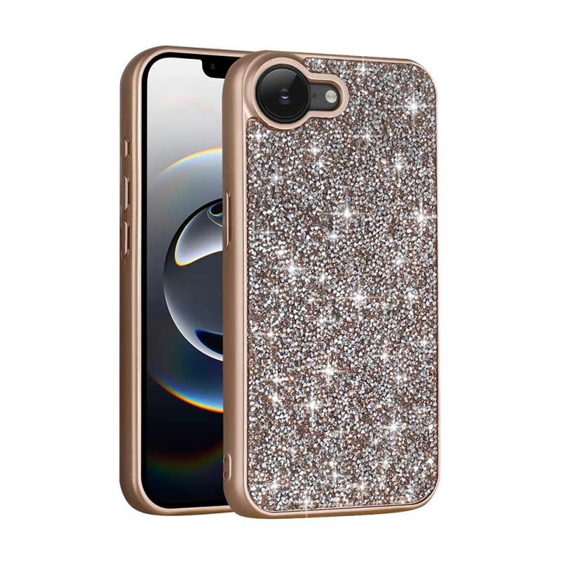 Apple iPhone 17E Case with Sparkling Stone Design Zore Diamond Cover - 15