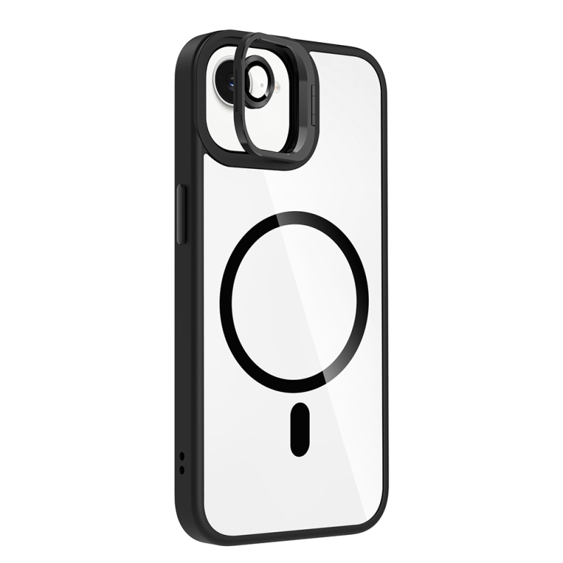 Apple iPhone 17E Case with Stand and Free Camera Lens, M-Safe Charging Feature, Zore Etro Cover - 9