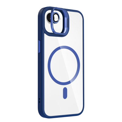 Apple iPhone 17E Case with Stand and Free Camera Lens, M-Safe Charging Feature, Zore Etro Cover - 18