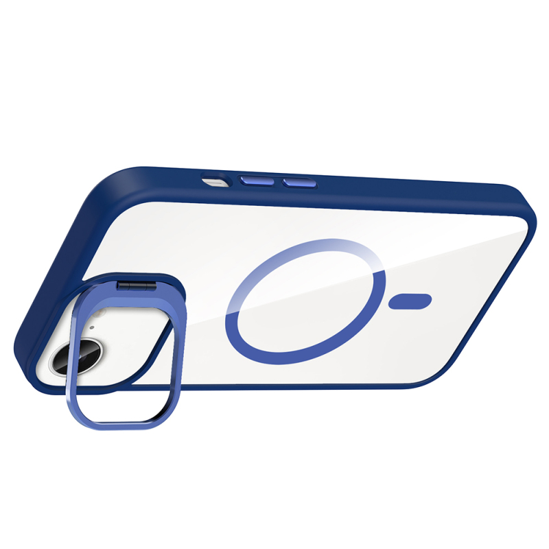 Apple iPhone 17E Case with Stand and Free Camera Lens, M-Safe Charging Feature, Zore Etro Cover - 19