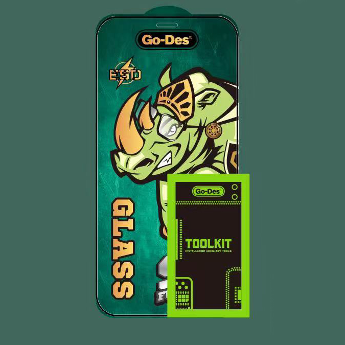 Apple iPhone 17E Go Des 9D Full Cover Tempered Glass Screen Protector - 2