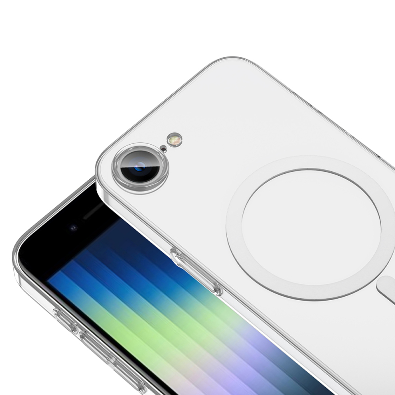 Apple iPhone 17E Kamera Korumalı M-Safe Şarj Özellikli Şeffaf Zore London Sert PC Kapak - 2