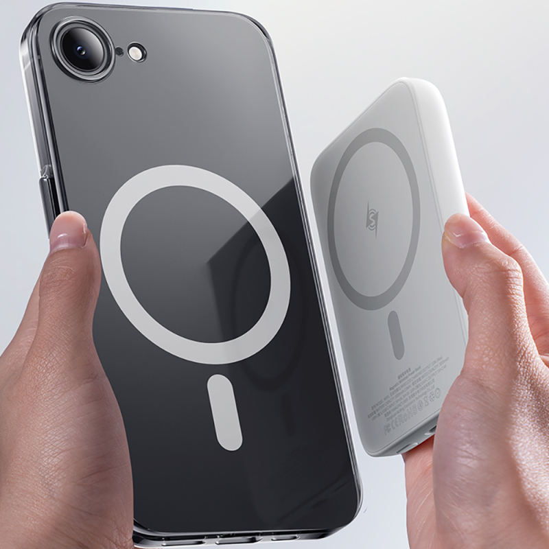 Apple iPhone 17E Kılıf M-safe Şarj Özellikli Benks ​​​​​​Crystal Serisi Şeffaf Kapak - 11