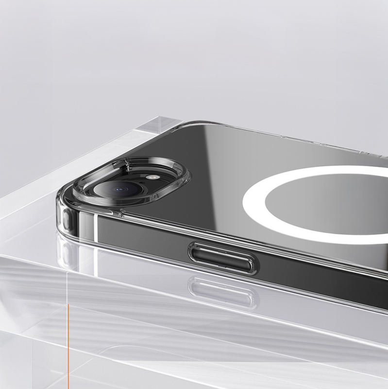 Apple iPhone 17E Kılıf M-safe Şarj Özellikli Şeffaf Sert PC Zore Embos Kapak - 3