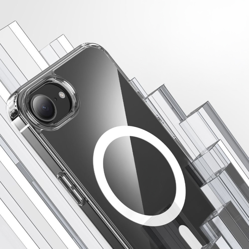 Apple iPhone 17E Kılıf M-safe Şarj Özellikli Şeffaf Sert PC Zore Embos Kapak - 7