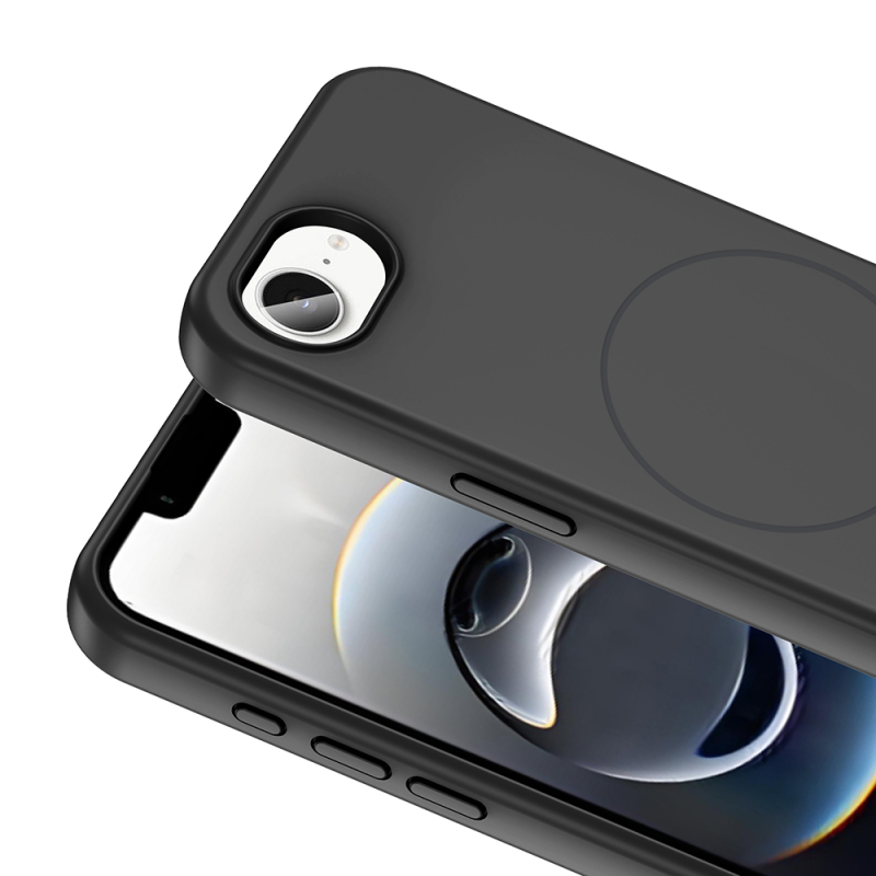 Apple iPhone 17E Kılıf M-safe Şarj Özellikli Sıvı Teknolojili Silinebilir Sert Zore Kivi Kapak - 10