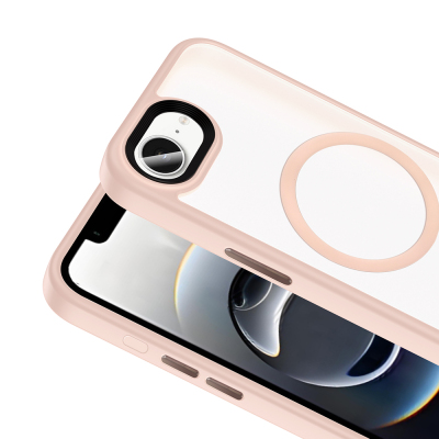 Apple iPhone 17E Kılıf Mat Arka Yüzey Wireless Şarj Özellikli Zore Flet M-safe Kapak - 9