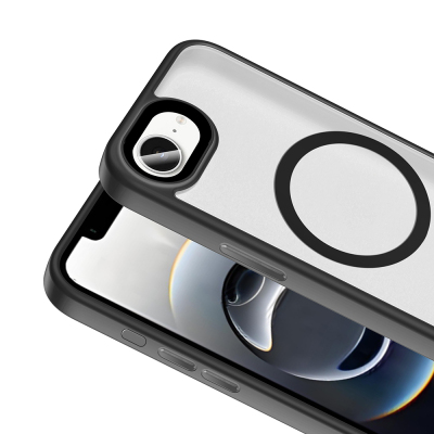 Apple iPhone 17E Kılıf Mat Arka Yüzey Wireless Şarj Özellikli Zore Flet M-safe Kapak - 12