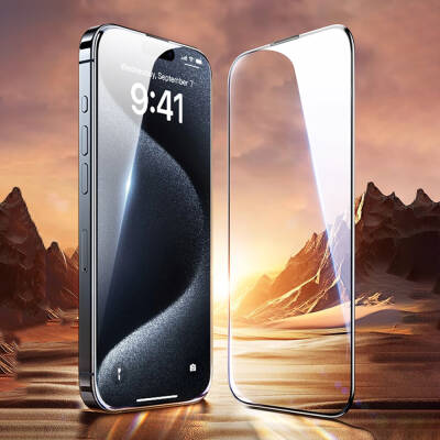 Apple iPhone 17E Wiwu GT-008 Polimer Oleofobik Kaplama Şeffaf Pürüzsüz Temperli Cam Ekran Koruyucu 10'lu Paket - 11